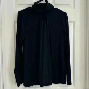 Motherhood Maternity Turtleneck Sz XL Long Sleeve Black Top Shirt Everyday Basic